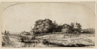 KG 03788
          <br/>
          Boerderij en een hooimijt aan de Diemerdijk met een kudde schapen ( B 224 )
          <br/>
          <em>Rembrandt (1606-1669)</em>